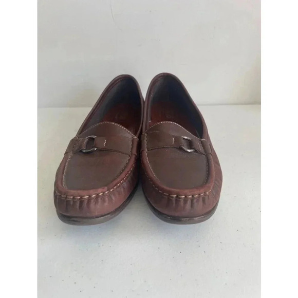 Women's SAS Brown Leather Loafers Size‎ 7.5 Narrow GUC! - Picture 2 of 7